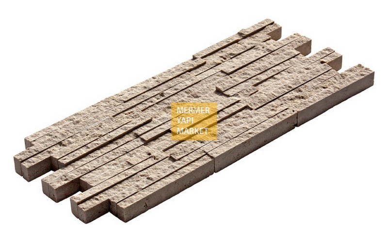 Noce Travertine Split Face Mosaic