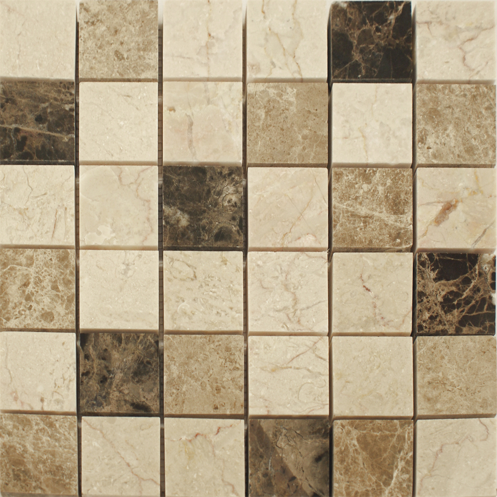 Dark Emperador Beige Mixed Mosaic