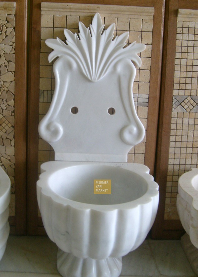 Melon Sliced ​​Mirrored Marble Hammam Sink