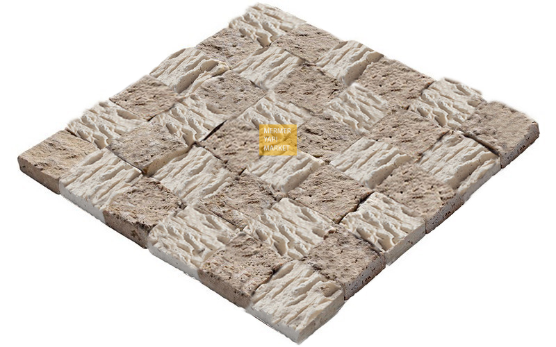 Light Classic Noce Mix Travertin Mosaic