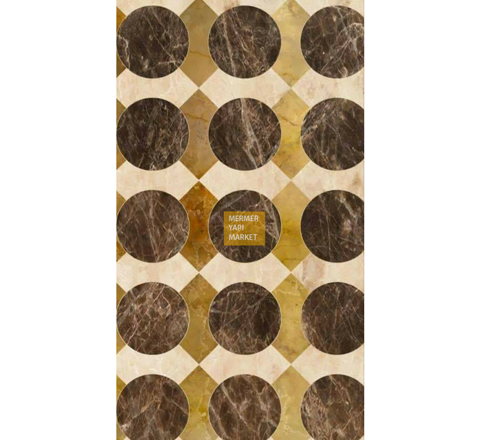 Emperador Marble Floor Pattern Oval