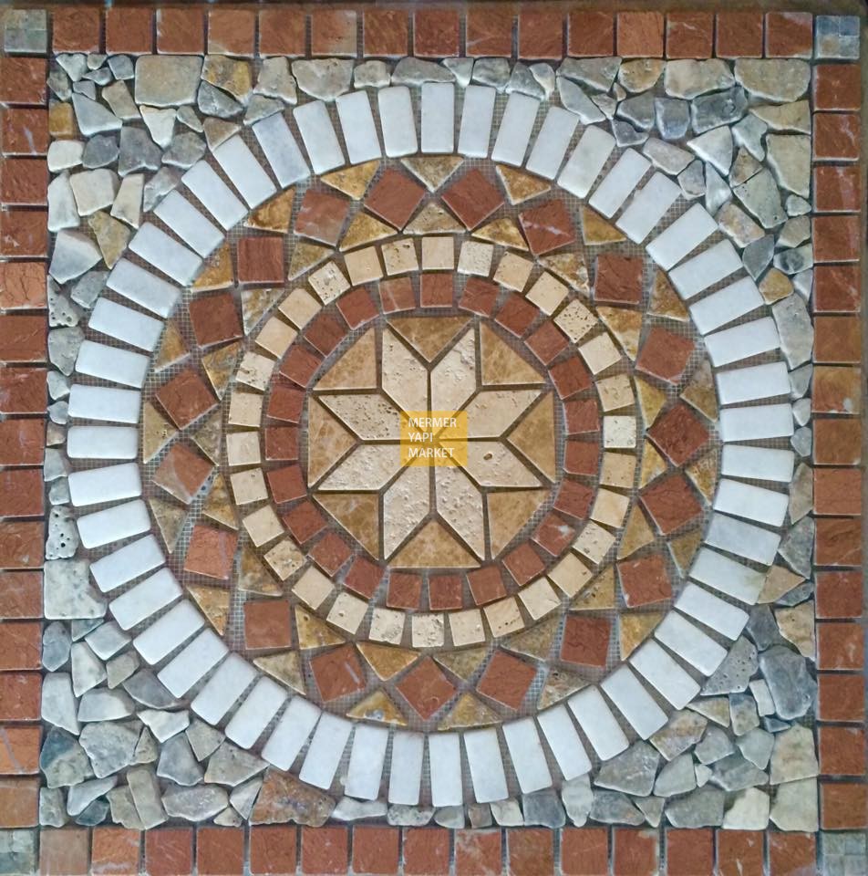 Beureum Travertine Bodas Campur - Medallion