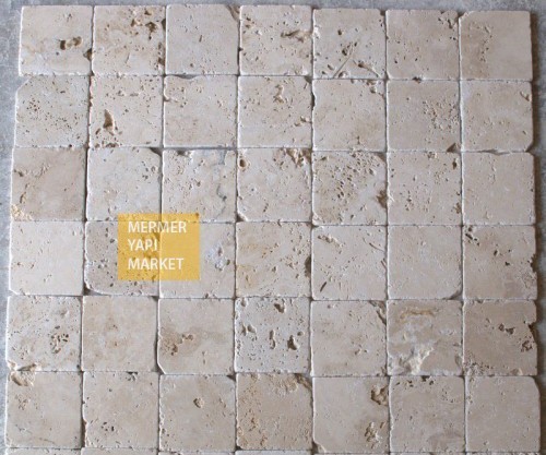 Classic Tumbled Mosaic - Travertine