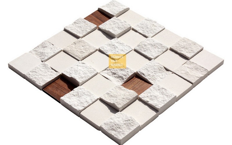 Limra Wood Split Face Mosaic Natural Stone
