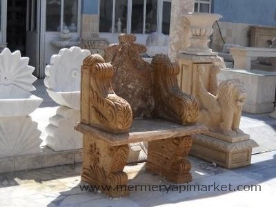 Travertine Table / Seat