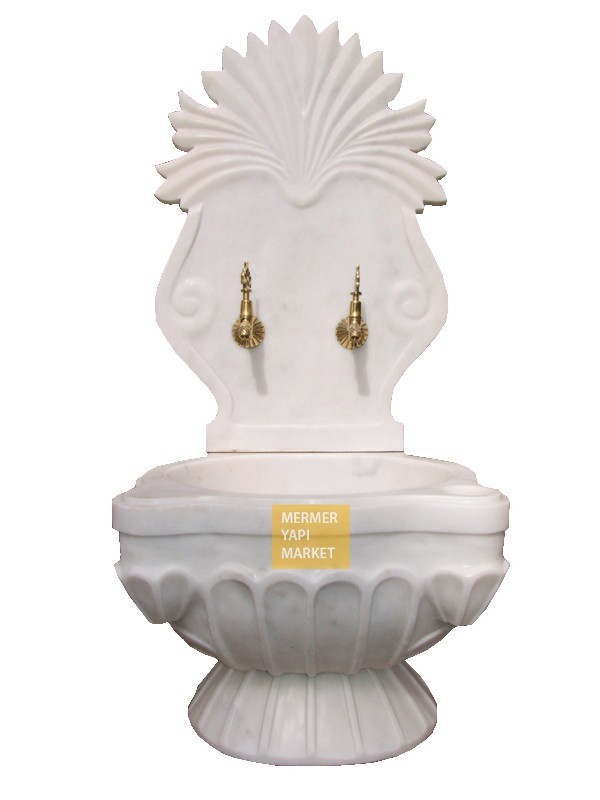 White Mirrored Marble Hammam Sink