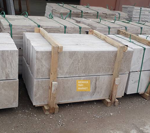 Akhisar Beige Marble Handrail - 2 cm Thickness
