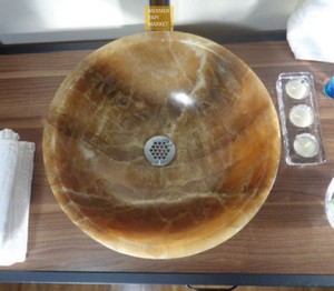 Honig Onyx Marmor Waschbecken