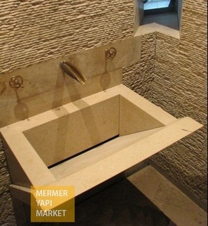 Travertine Wall Square Wash Basin
