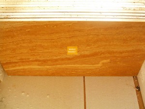 Yellow Travertine Slabs Honed - Unfilled