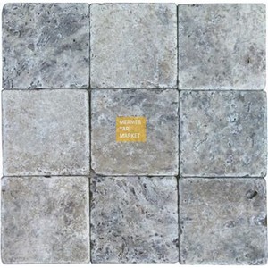 Tumbled Silver Travertine 10x10