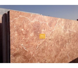 Red Travertine Slabs Honed - Unfilled