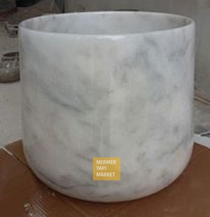 Cloudy White Earless Hammam Sink