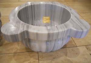 Melon Slice Marmara Striped Hammam Sink