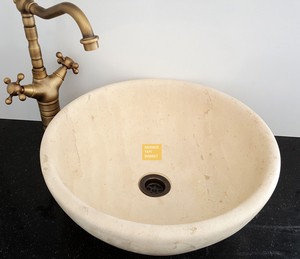 Round Travertine Sink