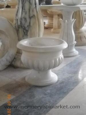 White Marble Flowerpot