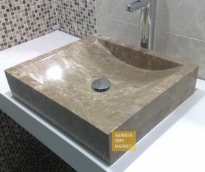 Emperador Dark Square Washbasin