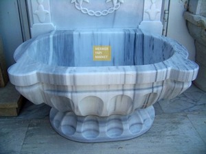 Pia de Mármore Cinza Mármore Marmara
