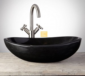 Umivalnik Black Marble Ellipse - Trex