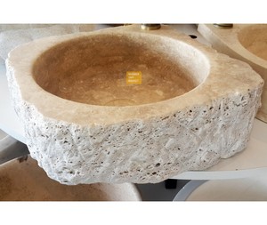 Tumbled Travertine Triangle Sink
