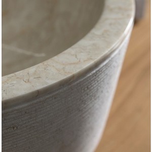 Beige Marble Outside Wash Basin