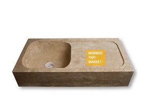 Travertine Square Wash Basin