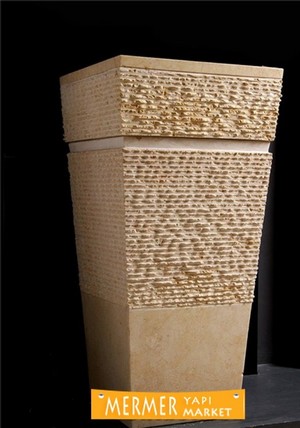Vertical Travertine Sink