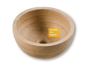 Round Travertine Sink