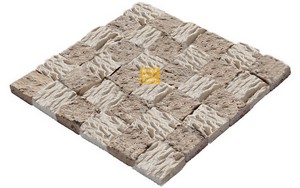 Light Classic Noce Mix Travertine Mosaic