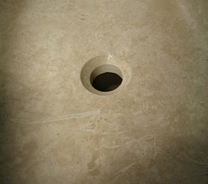 Lampu Travertine Non-Split raray elips Washbasin