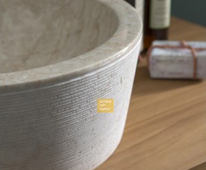 Beige Marble Outside Wash Basin