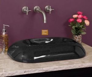 Black Marble Washbasin - Ottoman