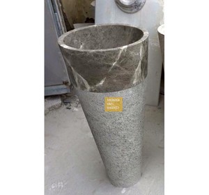 Pérak Travertine Bottom Scan nangtung Washbasin