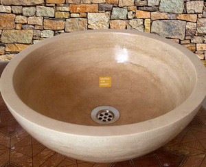 Round Travertine Sink