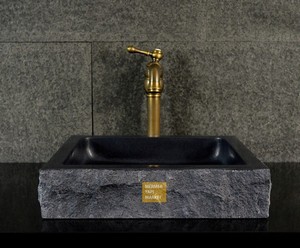Basalt Black Wash Basin - Outside Split Face