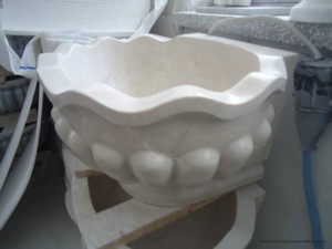 Beige marmer Ottoman Mandi Hammam tilelep