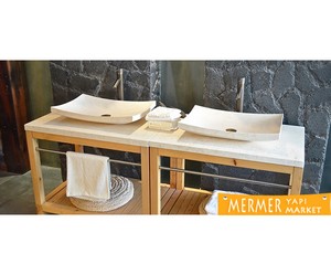 Travertine Leaf Type Washbasin