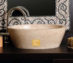 Round Travertine Sink