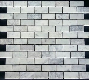 Mosaïque Muğla en marbre blanc poli
