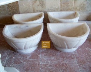 White Marble Hammam Sink D Model