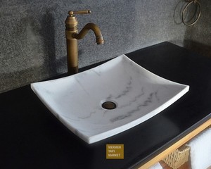 Muğla Weißes Waschbecken - Blätter