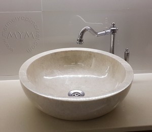 Beige Marble Washbasin