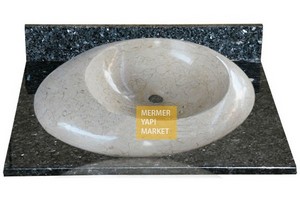 Fossil Beige Marble Wash Basin