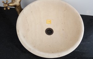 Round Travertine Sink