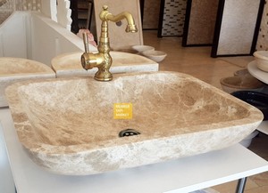 Light Emperador Square Wash Basin - Battery Outlet