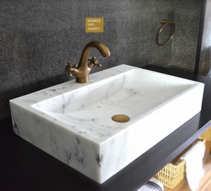 White Marble Square Wash Basin