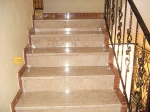 Rosalia Beige Marble Stair - Riser Included