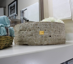 Silver Travertine Outside Sink
