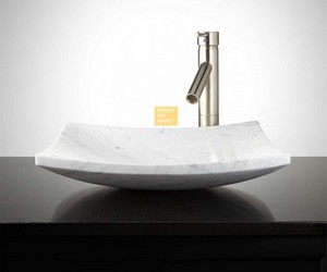 White Marble Square Wash Basin