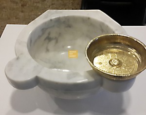 Afyon Cloudy White Hammam Sink